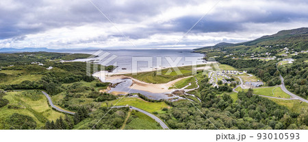 Aerial view of the Fintra road by Killybegs County Donegal, Ireland 93010593