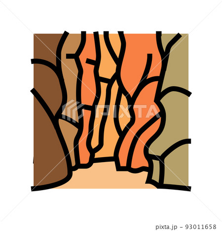 antelope canyon color icon vector illustration 93011658