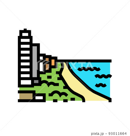 miami beach color icon vector illustration miami beach color icon vector illustration 93011664