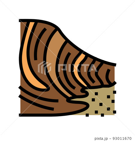 rock formation wave color icon vector illustration rock formation wave color icon vector illustration 93011670