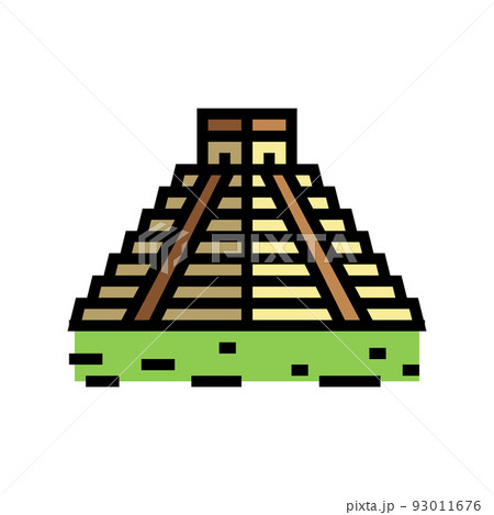 chichen itza color icon vector illustration 93011676
