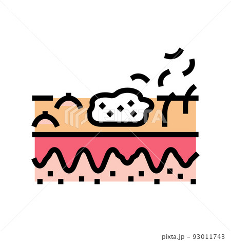 skin hair problem color icon vector illustration skin hair problem color icon vector illustration 93011743