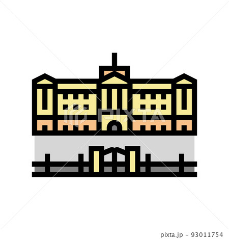 buckingham palace color icon vector illustration buckingham palace color icon vector illustration 93011754