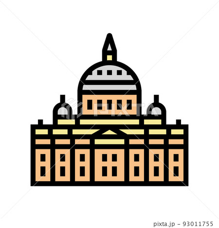 saint peter basilica color icon vector illustration saint peter basilica color icon vector illustration 93011755