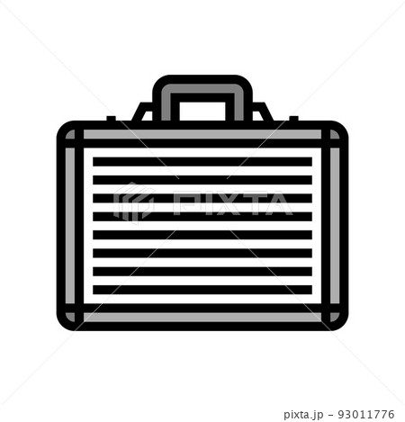 briefcase metallic color icon vector illustration 93011776