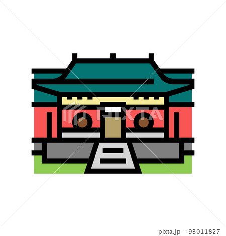 shaolin monastery color icon vector illustration 93011827