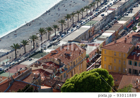Mediterranean sea. "promenade des anglais". City of Nice, France. 93011889