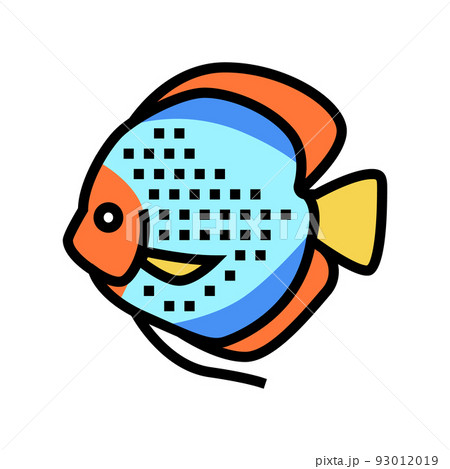 discus fish color icon vector illustration discus fish color icon vector illustration 93012019