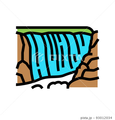 victoria falls color icon vector illustration victoria falls color icon vector illustration 93012034