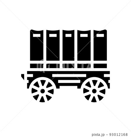 wagon trailer glyph icon vector illustration 93012168