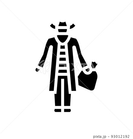 bandit man glyph icon vector illustration 93012192