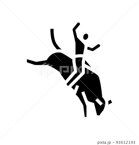 rodeo extremal sport glyph icon vector illustration 93012193