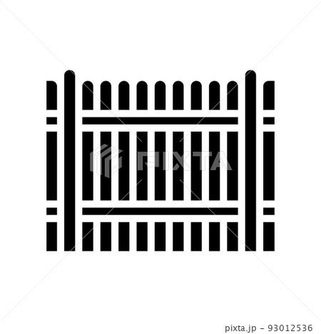 wood fence glyph icon vector illustration 93012536