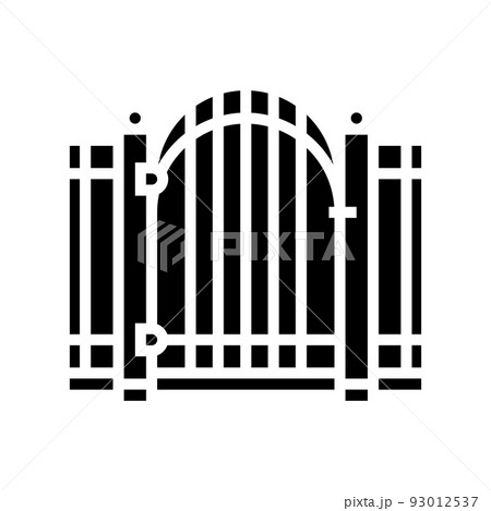 gate fence glyph icon vector illustration 93012537