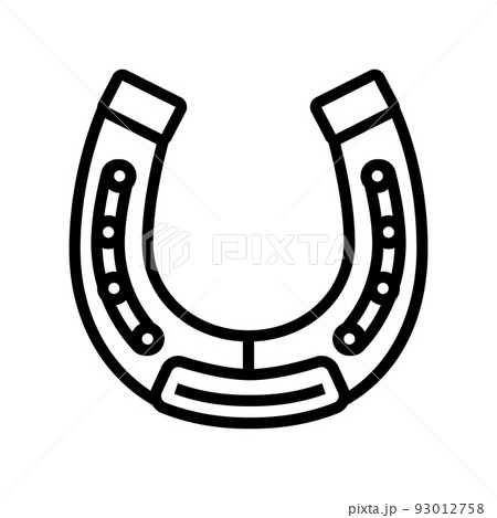 horseshoe tool line icon vector illustration horseshoe tool line icon vector illustration 93012758