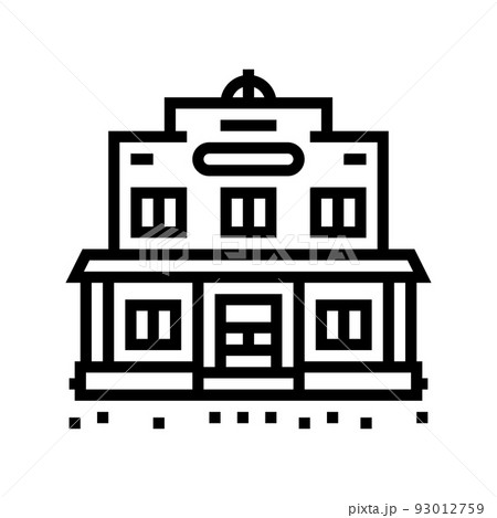 saloon bar building line icon vector illustration saloon bar building line icon vector illustration 93012759