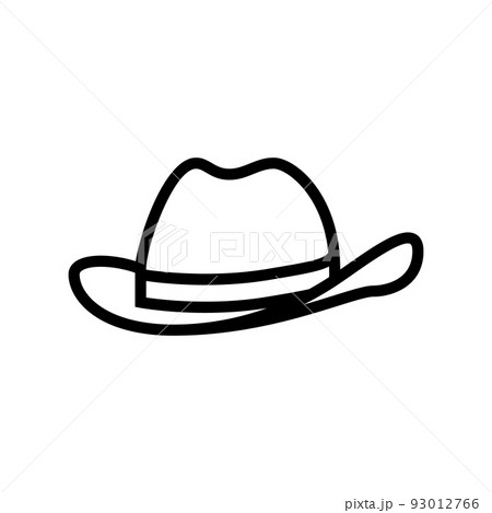 hat cowboy line icon vector illustration 93012766