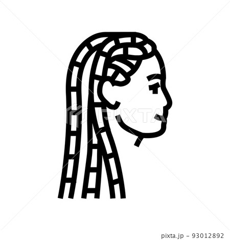 braids hairstyle line icon vector illustration braids hairstyle line icon vector illustration 93012892