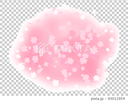 ピンクのフワフワ花柄背景素材 93012954