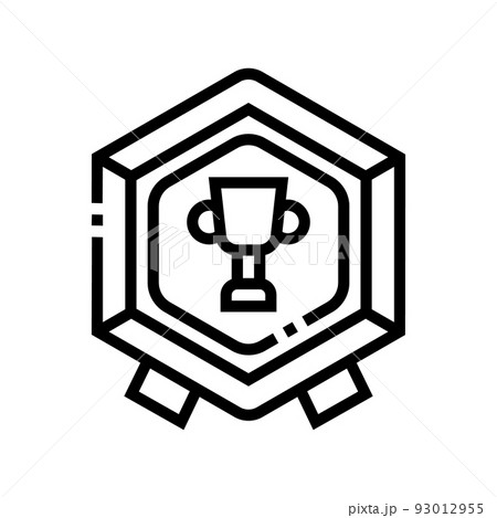 gaming medallion line icon vector illustration 93012955