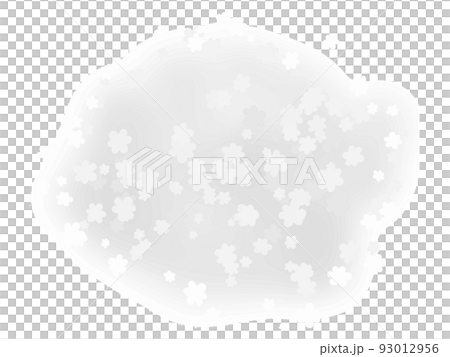 灰色のフワフワ花柄背景素材 93012956