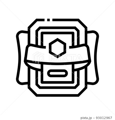 video game award of step line icon vector illustration 93012967