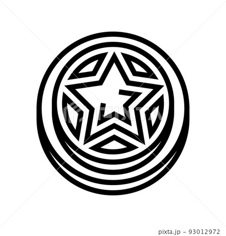 star game achievement medal line icon vector illustration 93012972