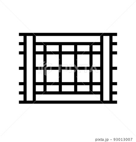 rural fence line icon vector illustration 93013007