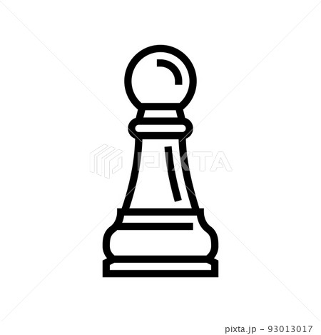 pawn chess figure line icon vector illustration 93013017