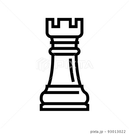 elephant chess line icon vector illustration 93013022