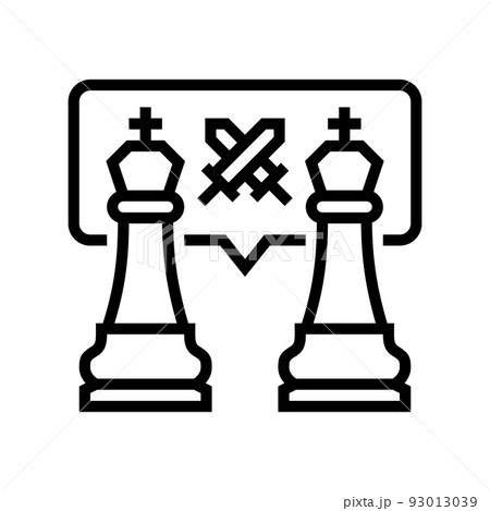 battle game line icon vector illustration 93013039