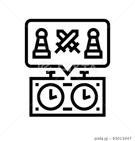 sport chess line icon vector illustration 93013047
