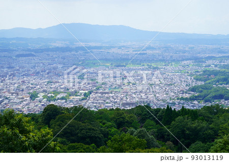 夏の若草山から雲の影・平城京・生駒山 夏の若草山から雲の影・平城京・生駒山 93013119
