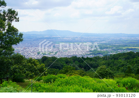 夏の若草山から雲の影・平城京・生駒山 93013120