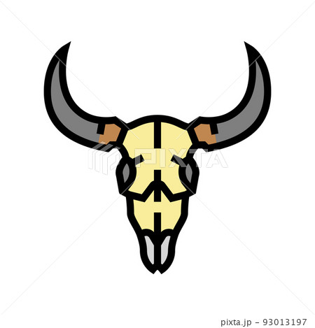 skull bull color icon vector illustration skull bull color icon vector illustration 93013197