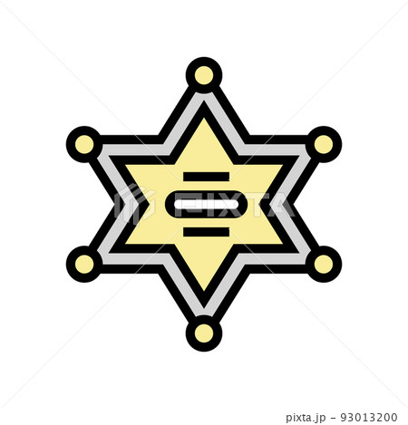 badge sheriff color icon vector illustration 93013200