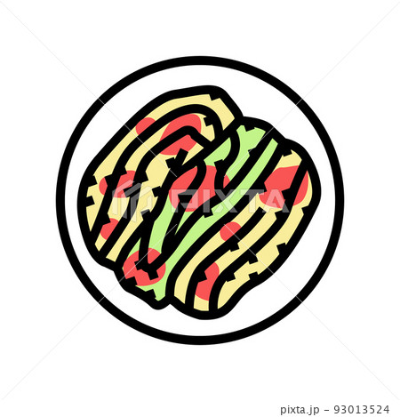 kimchi salad color icon vector illustration kimchi salad color icon vector illustration 93013524