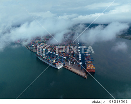 Aerial view of yantian container terminal,China 93013561