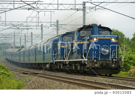 千歳線　島松ー北広島　JR北海道　DD51-1068（函館）＋JR東日本　24系（尾久）　北斗星 93015085