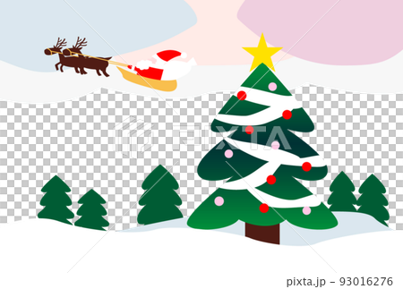 クリスマスのはがきテンプレート 93016276