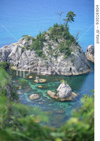 山の上から見た海の景色 山の上から見た海の景色 93016904