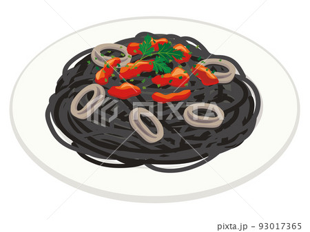 食事_パスタ_イカ墨スパゲティ 93017365