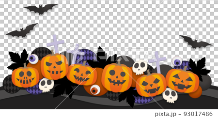 ハロウィンの背景、pngは蝙蝠と目玉と髑髏に薄く半透明の影があります。 ハロウィンの背景、pngは蝙蝠と目玉と髑髏に薄く半透明の影があります。 93017486