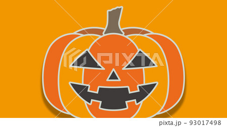 ハロウィーン, かぼちゃランタン、線画あり ハロウィーン, かぼちゃランタン、線画あり 93017498