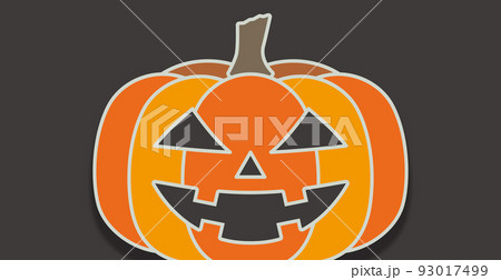 ハロウィーン, かぼちゃランタン、線画あり ハロウィーン, かぼちゃランタン、線画あり 93017499