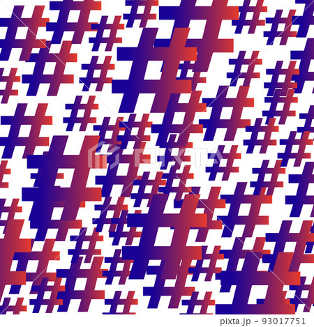 Colorful gradient hashtag random pattern...のイラスト素材 [93017751] - PIXTA