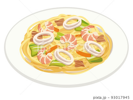 食事_海鮮塩焼きそば 食事_海鮮塩焼きそば 93017945