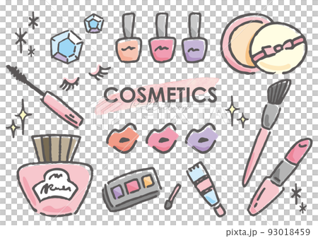 ラフな手描きのコスメセットのイラスト素材 [93018459] - PIXTA