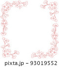ペン画桜のフレーム素材 93019552