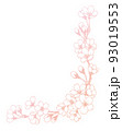 ペン画桜のフレーム素材 93019553